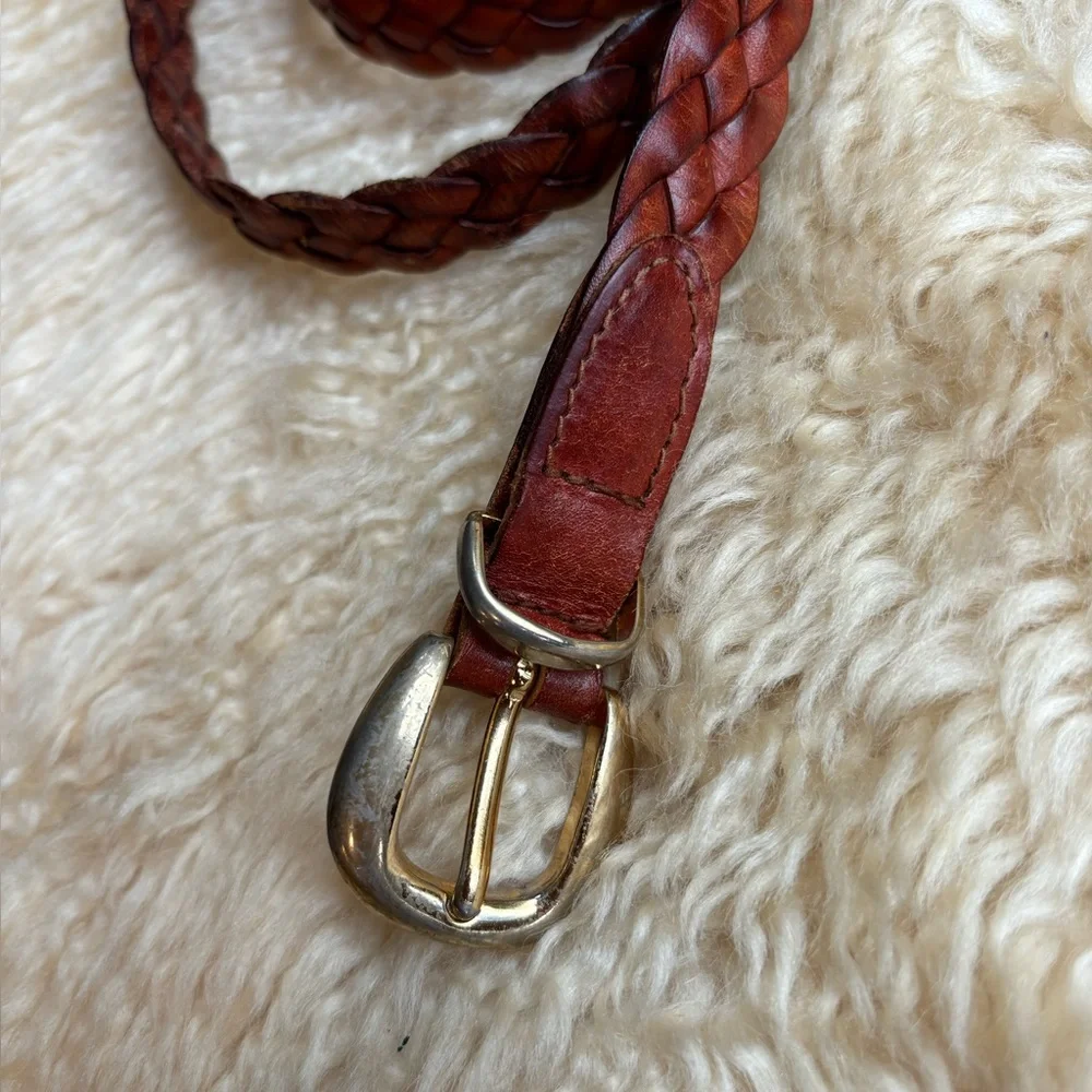 Vintage Braided Leather Belt - Picture 2 of 5
